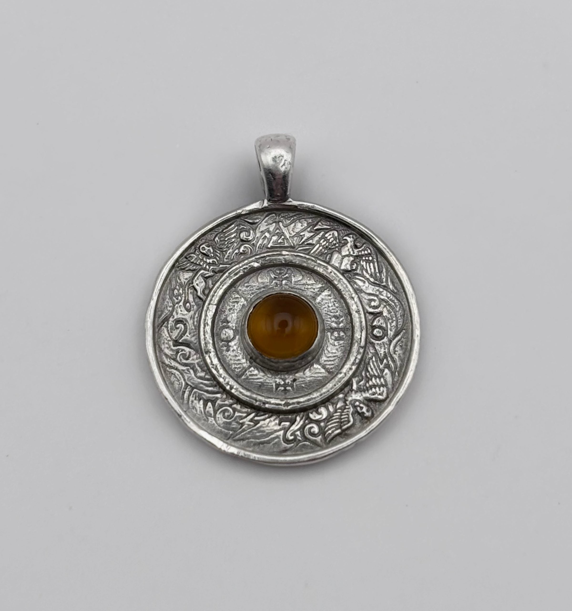 Handmade Wheel of Fortune Tarot Pendant  Australian Jewellery image 0