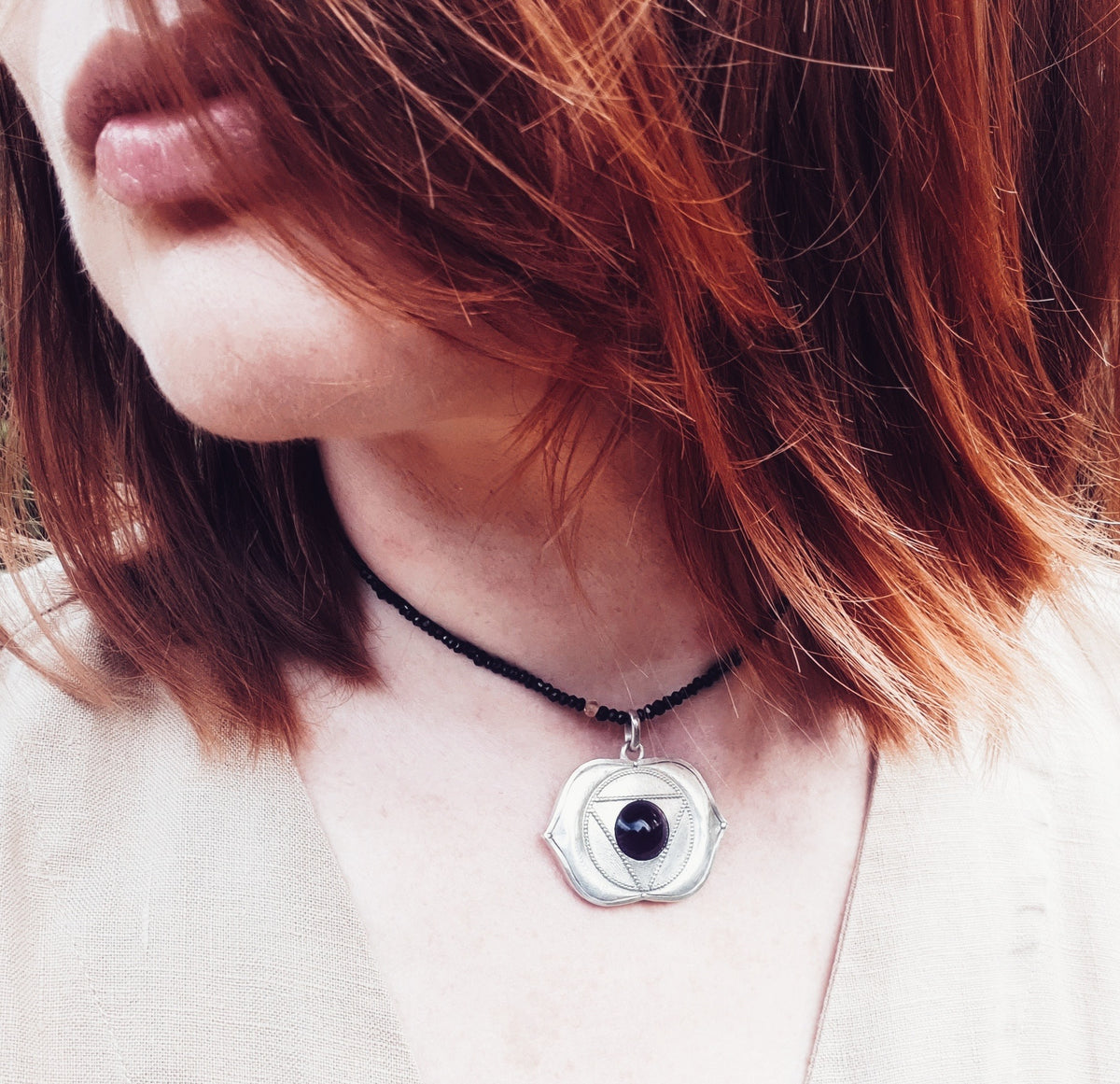Lapis Lazuli Third Eye Chakra Pendant | Silver