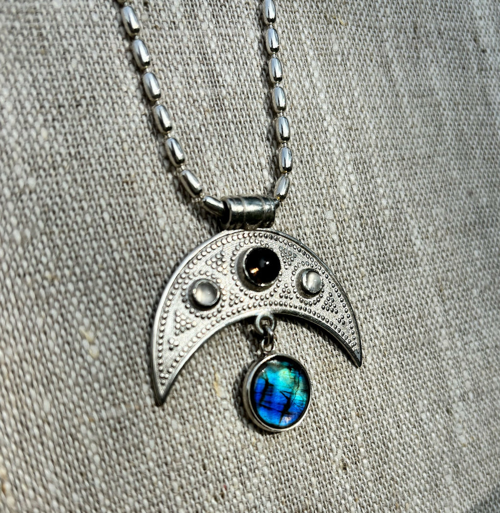Boho Crescent Moon Pendant image 2