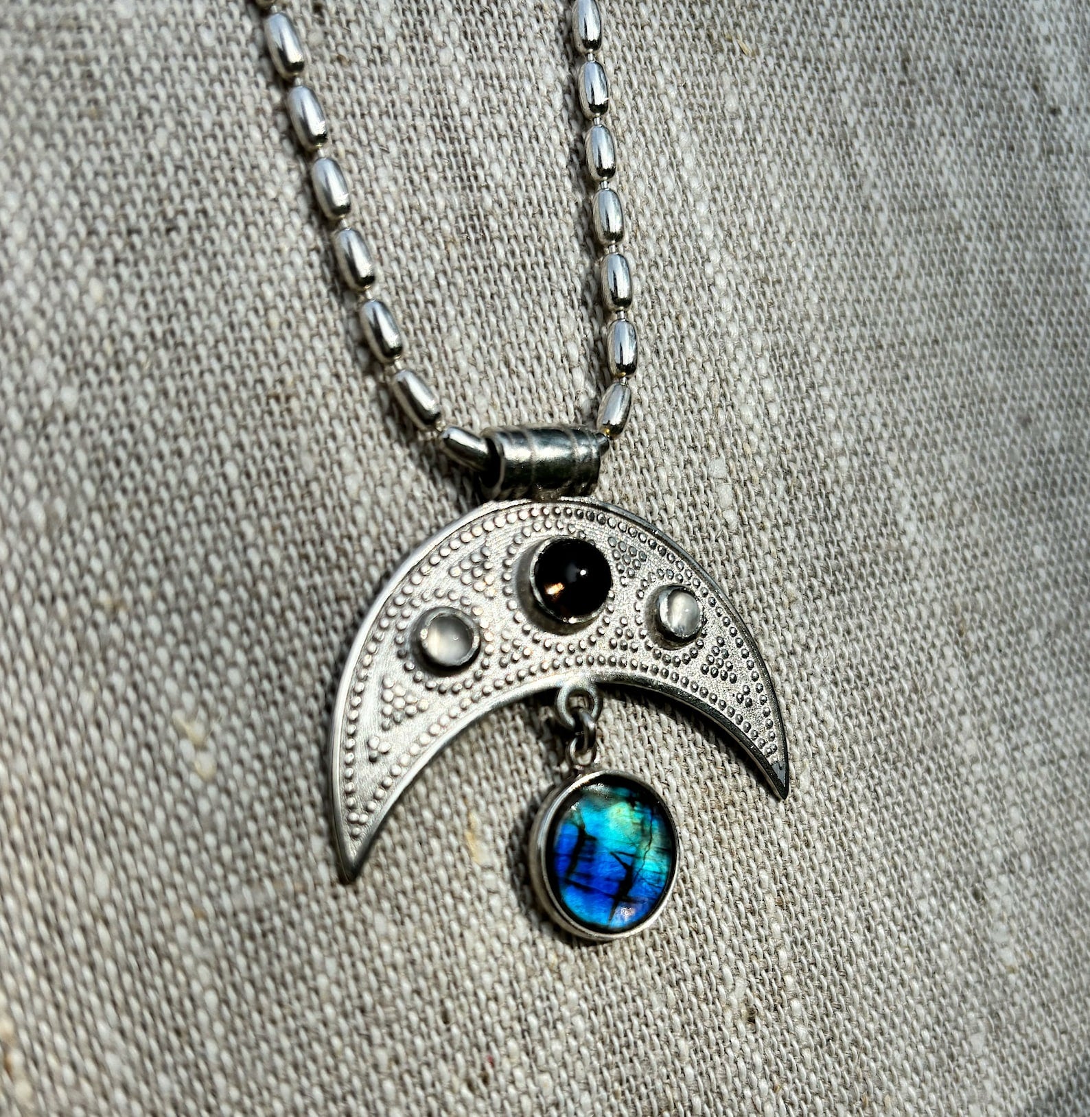 Boho Crescent Moon Pendant image 2