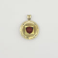Root Chakra Pendant – Red Jasper in Brass | Grounding Energy Amulet image 0