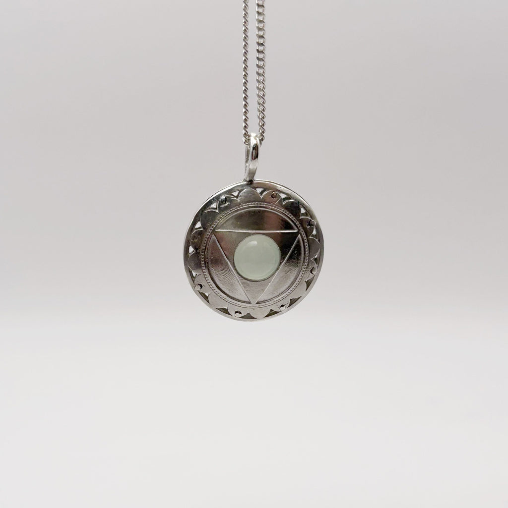 Throat Chakra Pendant Blue Agate  Sterling Silver image 5