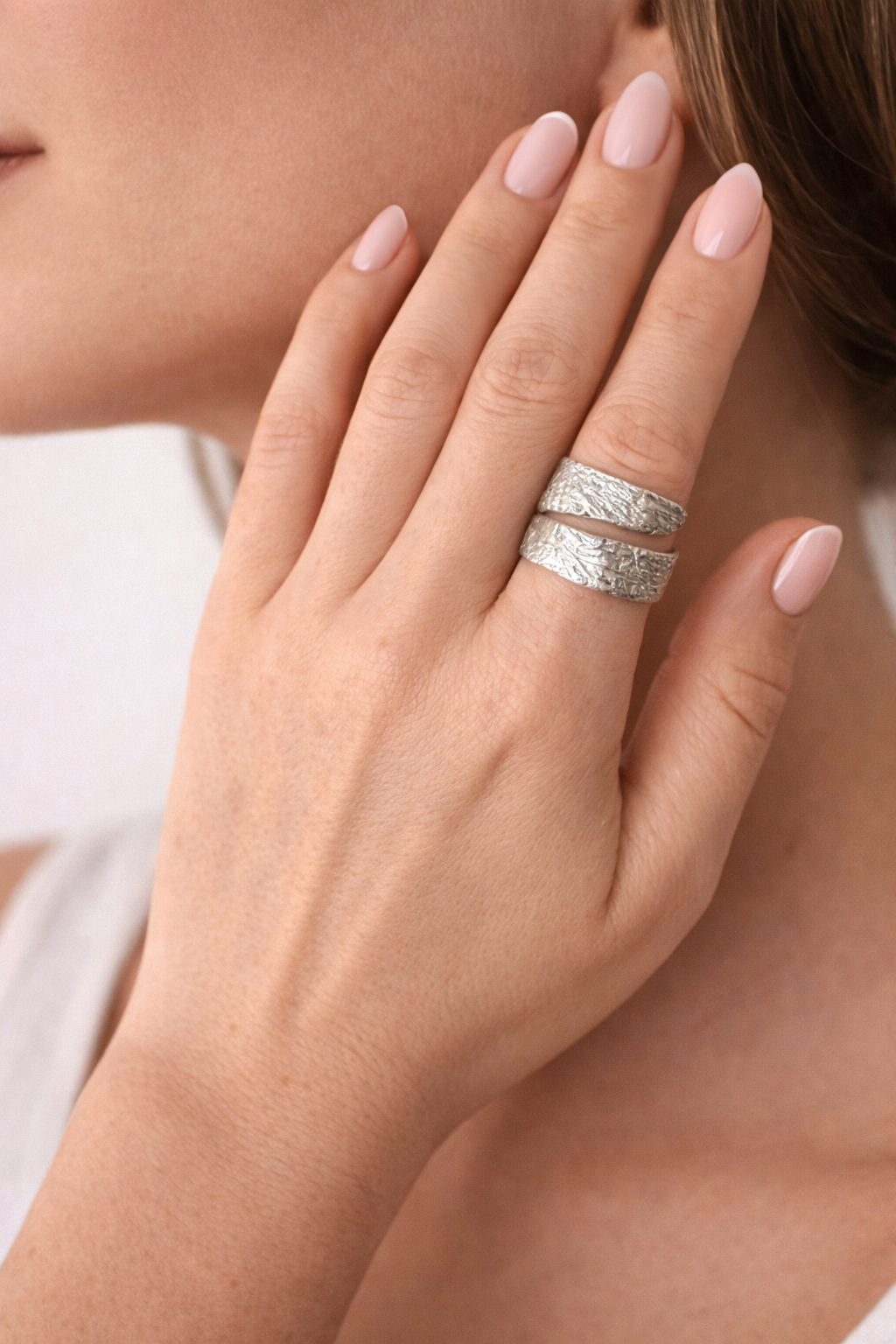 Signature Sculptural Statement Ring | Solid Sterling Silver | Handmade Artisan Band image 4