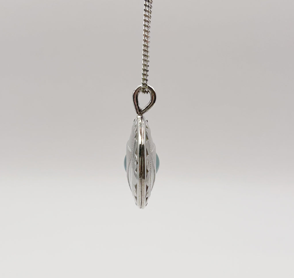 Throat Chakra Pendant Blue Agate  Sterling Silver image 4