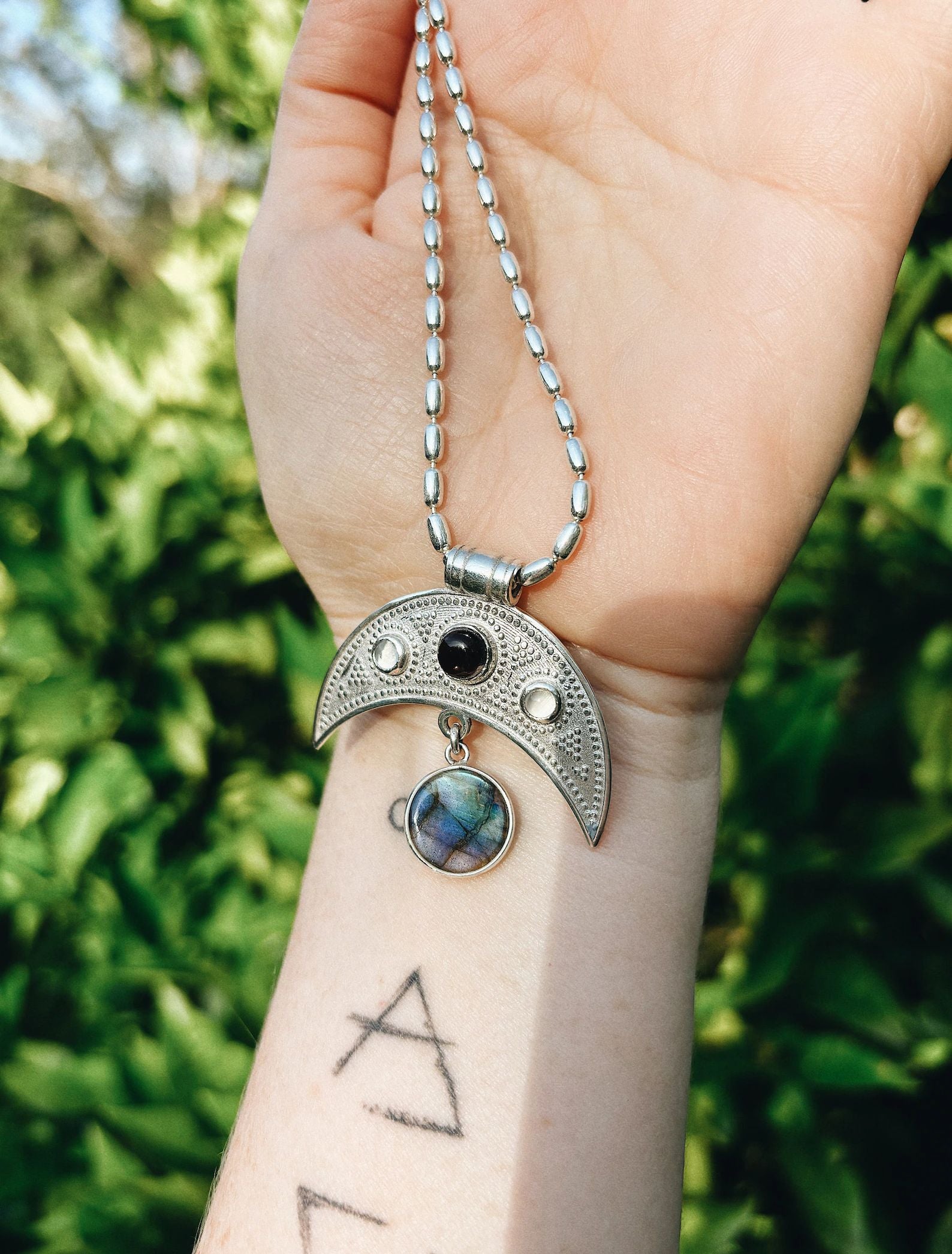 Boho Crescent Moon Pendant image 3