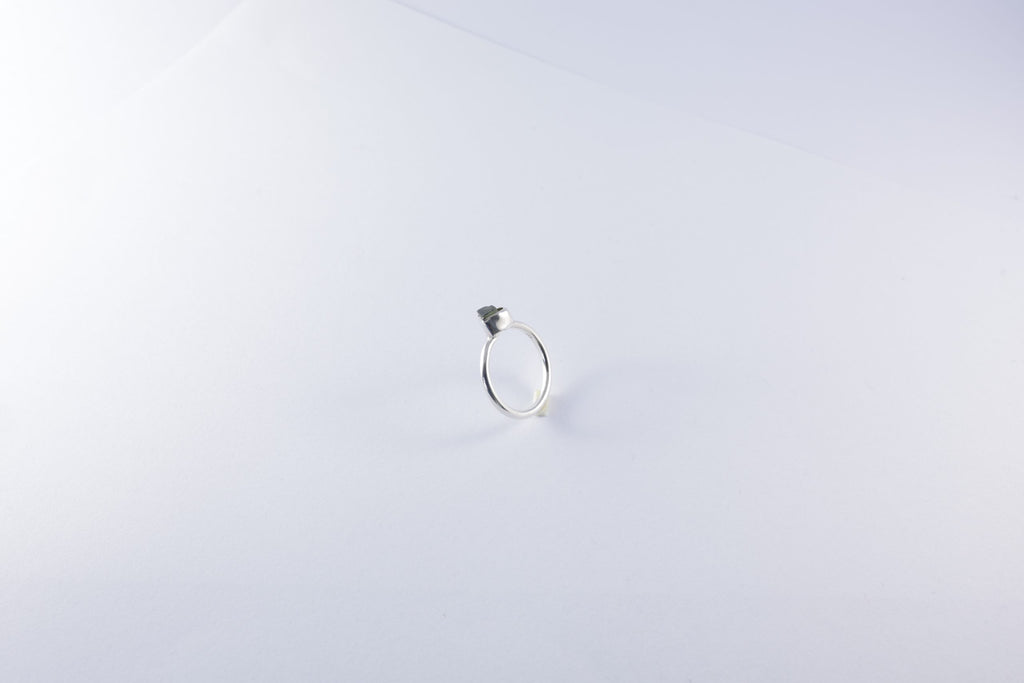Ring with Moldavite (Meteorite) image 6