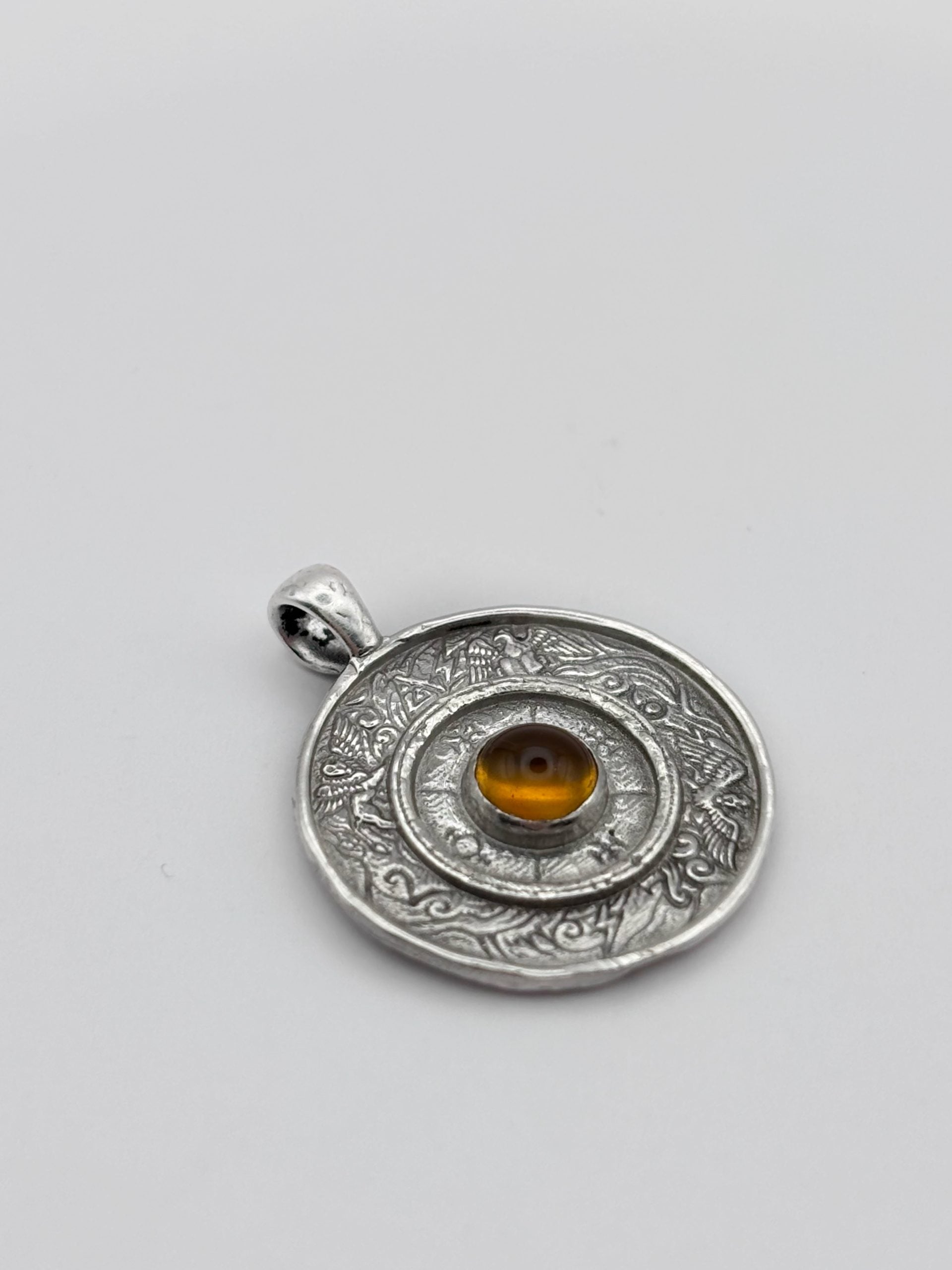 Handmade Wheel of Fortune Tarot Pendant  Australian Jewellery image 1