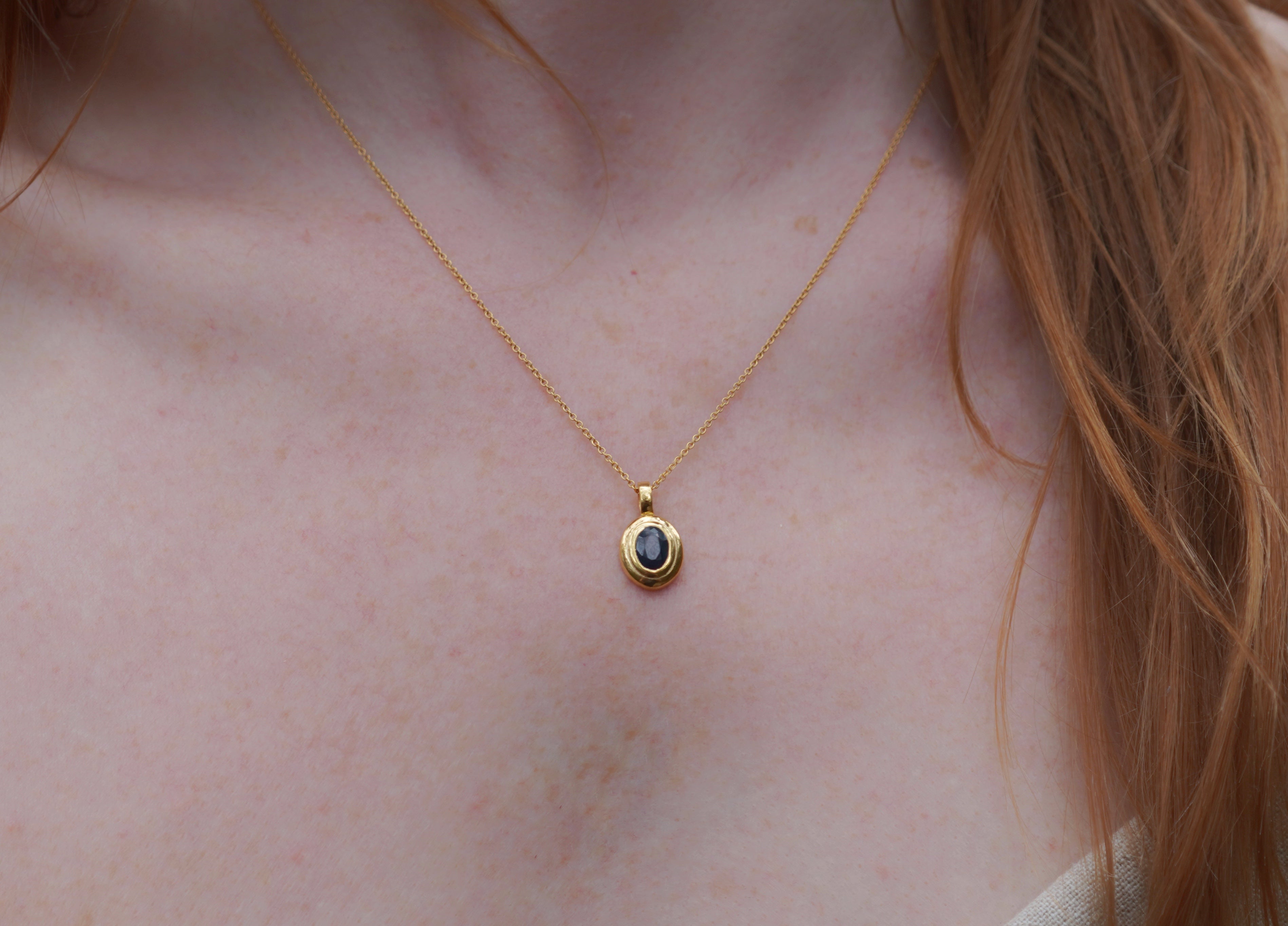 Emerald May Birthstone Pendant in Brass | Handmade Emerald Necklace | Minimalist Crystal Jewellery Australia
