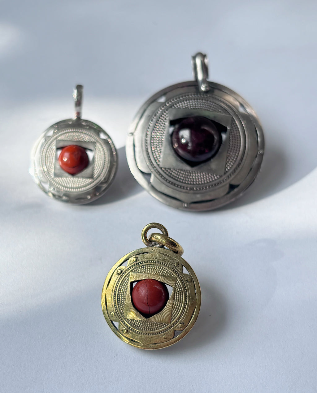 Root Chakra Pendant Necklace in Sterling Silver | Muladhara Symbol small