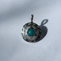 Amazonite Heart Chakra Pendant | Sterling Silver, 20 mm