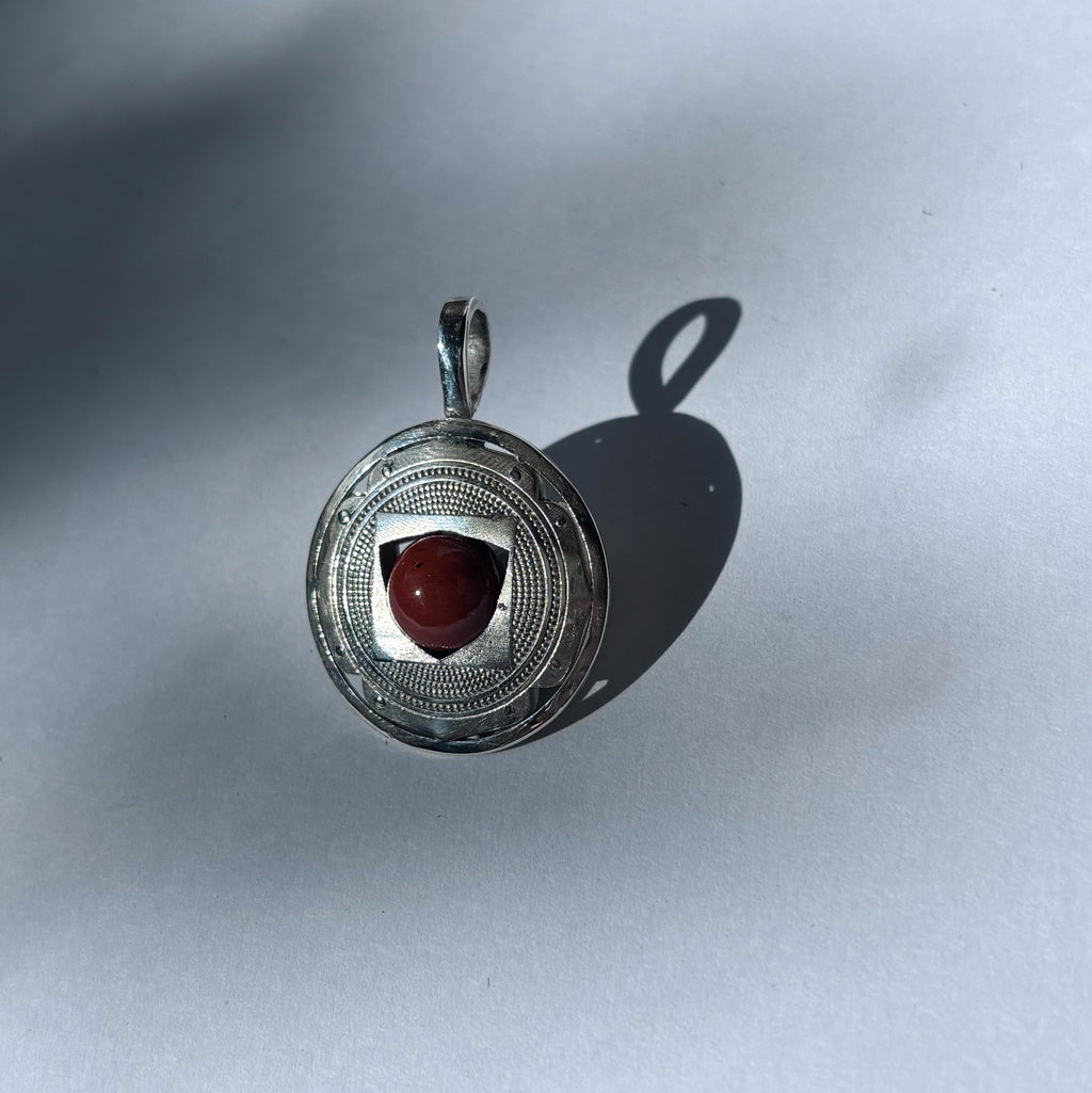 Root Chakra Pendant Necklace in Sterling Silver | Muladhara Symbol small