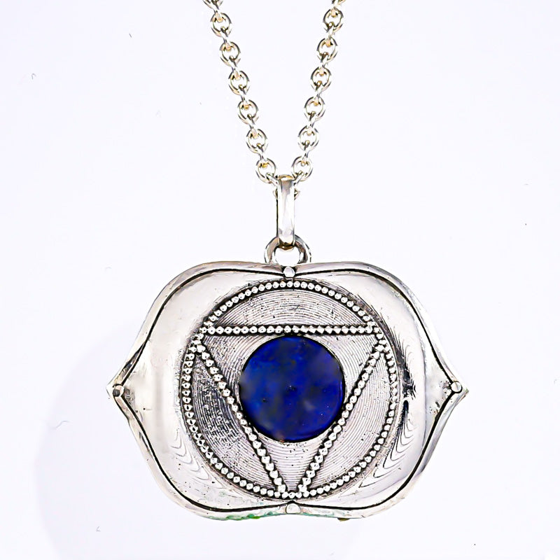 Lapis Lazuli Third Eye Chakra Pendant | Silver