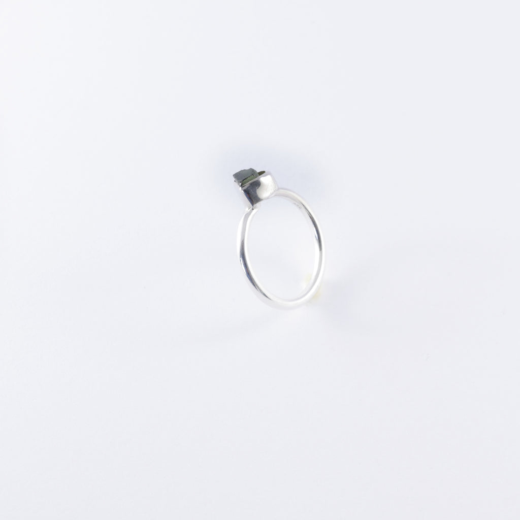 Ring with Moldavite (Meteorite) image 5