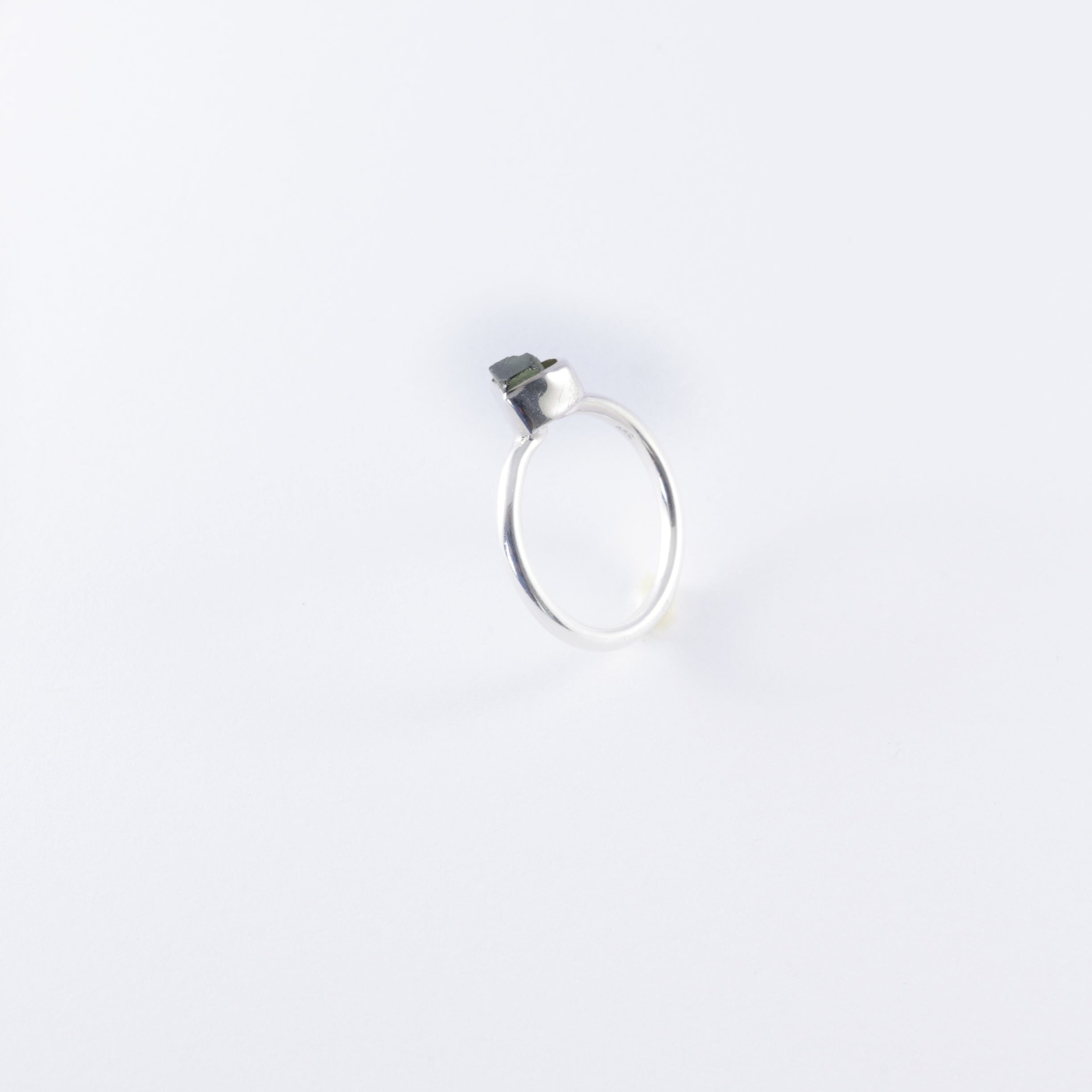 Ring with Moldavite (Meteorite) image 5