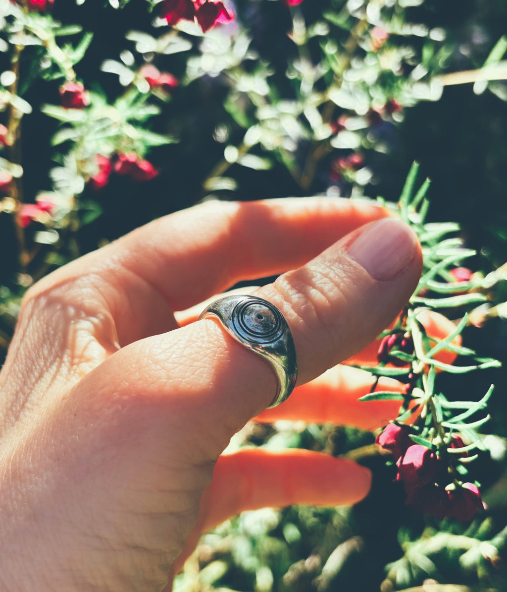 Water Element Ring – Hand-Carved Sterling Silver Symbol Ring | Handmade in Australia image 6