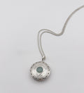 Throat Chakra Pendant Blue Agate  Sterling Silver image 0