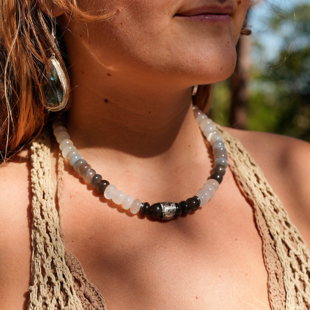 Moonstone  Sterling Silver Necklace image 1