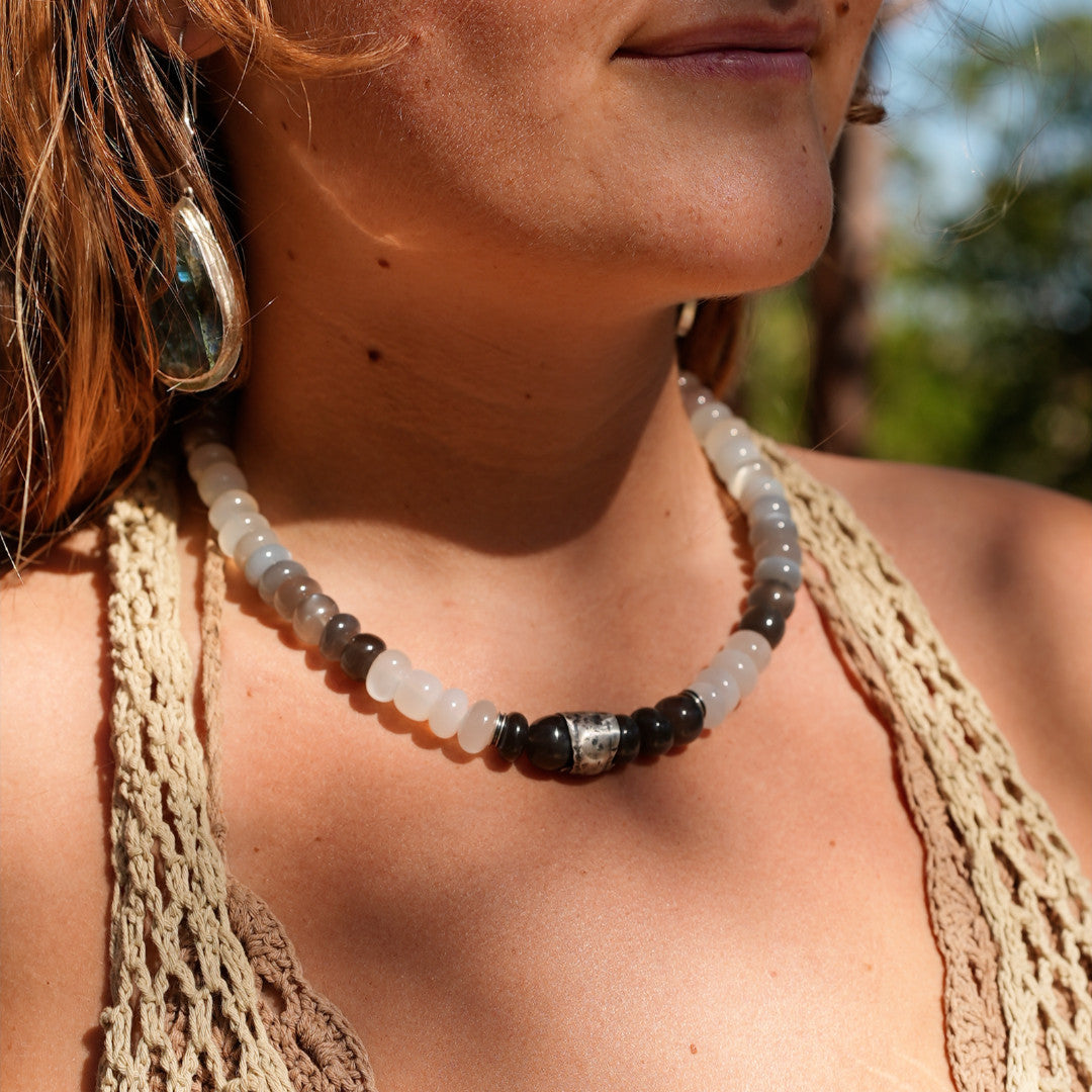 Moonstone  Sterling Silver Necklace image 1